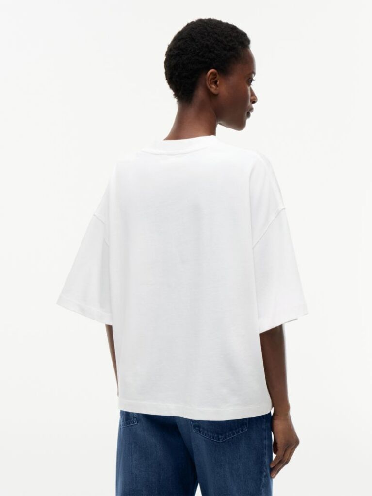 Άσπρο T-Shirt Oversized Σε Άνετη Γραμμή  Γυναίκες