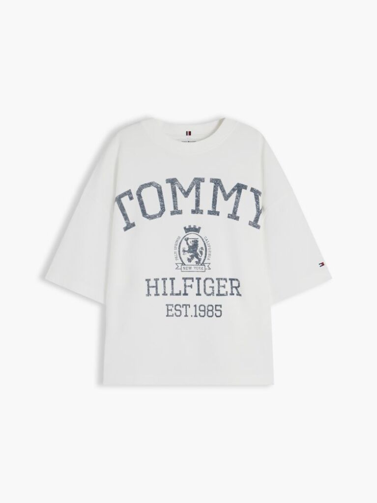 Άσπρο T-Shirt Oversized Σε Άνετη Γραμμή  Γυναίκες