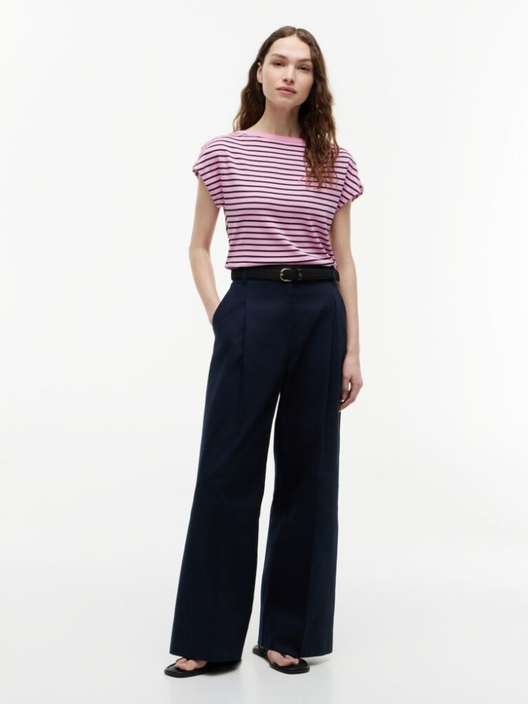 Multi T-Shirt Με Χρυσά Κουμπιά Και Ανοιχτή Λαιμόκοψη  Γυναίκες