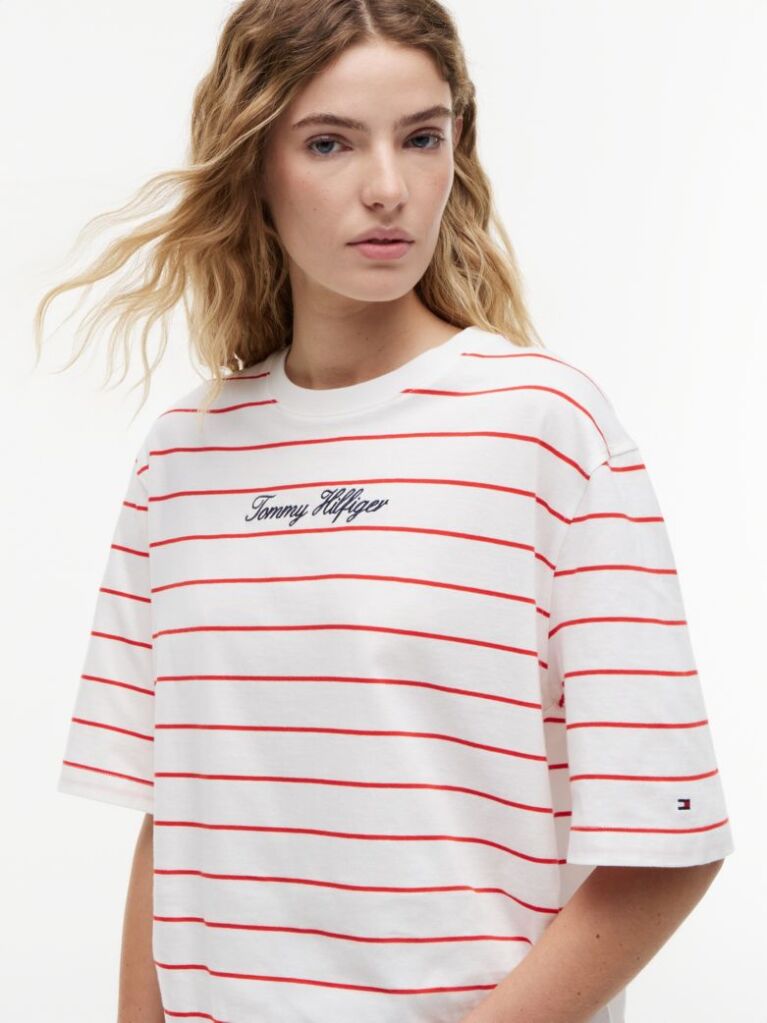 Multi Άνετο T-Shirt Με Λογότυπο Και Στρογγυλή Λαιμόκοψη  Γυναίκες