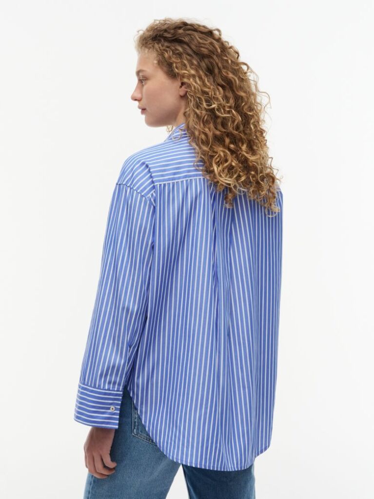 Multi Πουκάμισο Από Ποπλίνα Oversized Με Ρίγες  Γυναίκες
