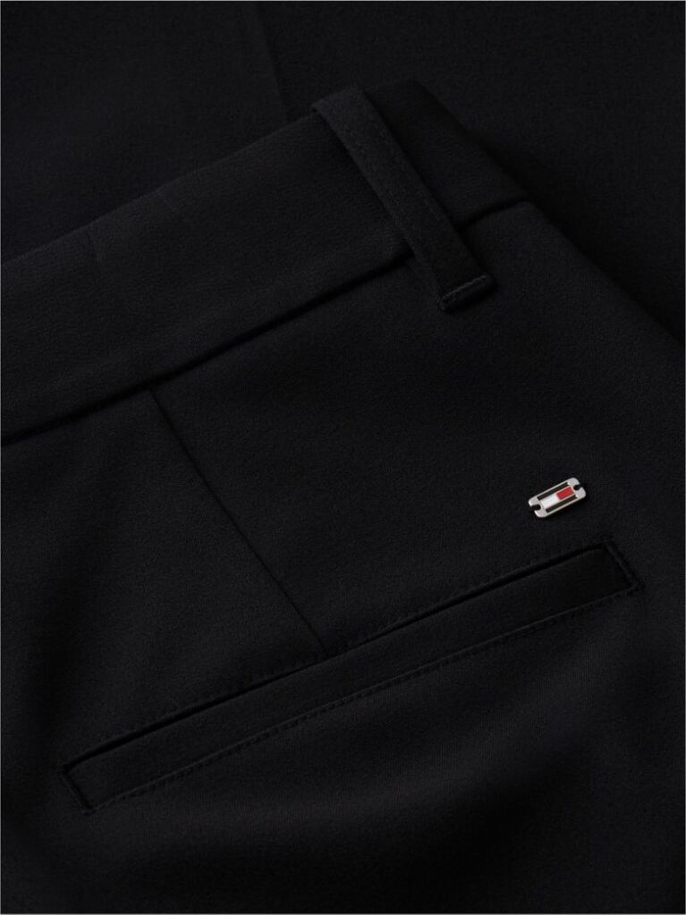 Black Travel Slim Straight Leg Trousers  Women