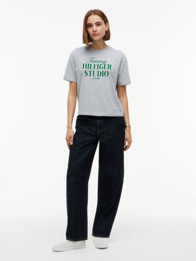Logo Relaxed Jersey T-Shirt — Light Grey Htr