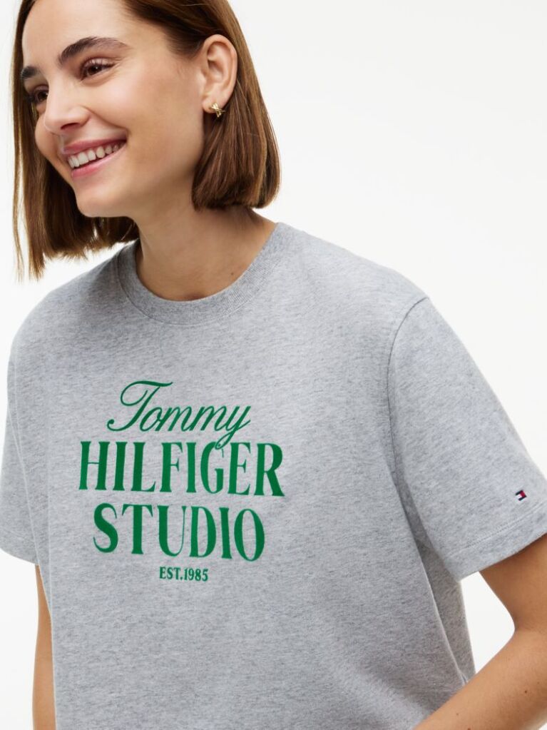 Logo Relaxed Jersey T-Shirt — Light Grey Htr