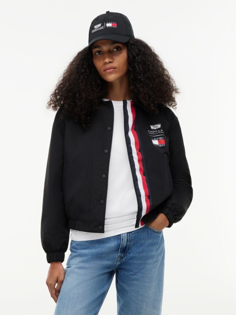 Black TH x Cadillac Formula 1® Team Logo Coach Jacket  Women