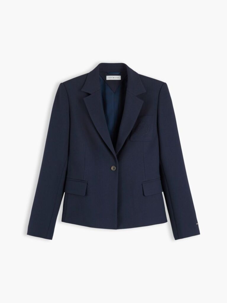 Μπλε Slim Blazer Με Μονή Σειρά Κουμπιών  Γυναίκες