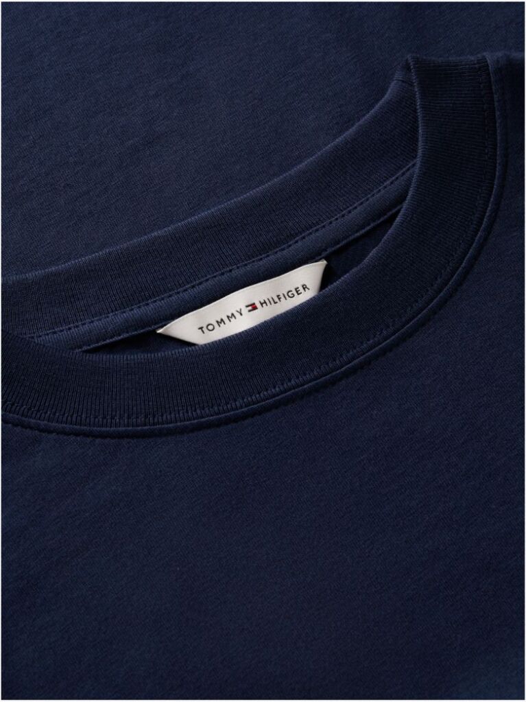 Μπλε Βαμβακερό T-Shirt Με Κλασική Λαιμόκοψη Και Λογότυπο  Γυναίκες