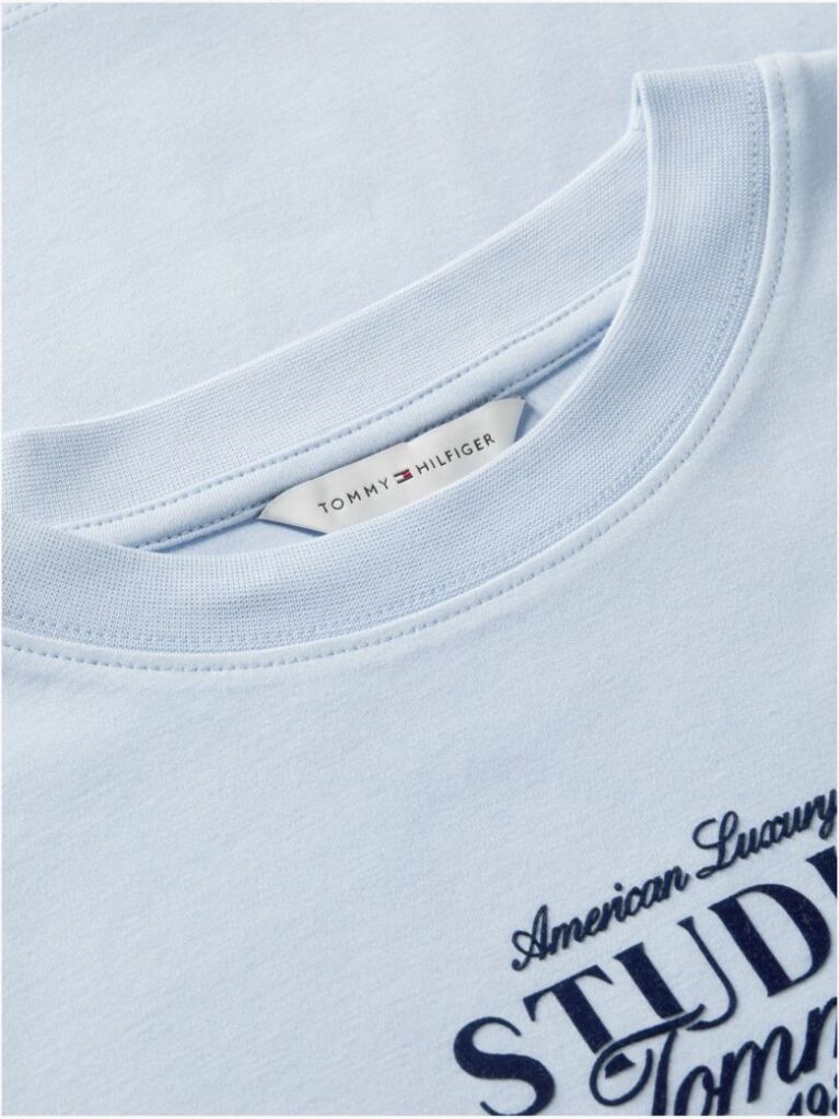 Μπλε T-Shirt Με Κλασική Λαιμόκοψη Και Λογότυπο  Γυναίκες