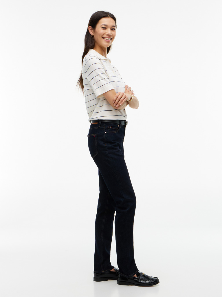 Blue Mid Rise Slim Jeans  Women
