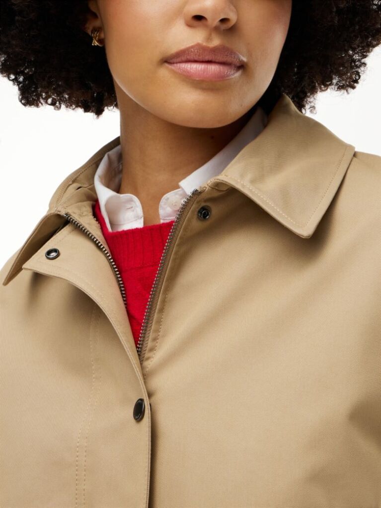 Καφέ Oversized Bomber Τζάκετ Με Συνθετική Γούνα Στο Γιακά  Γυναίκες