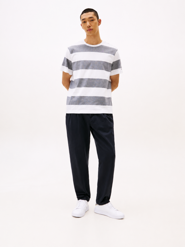 Multi Stripe Crew Neck T-Shirt  Men