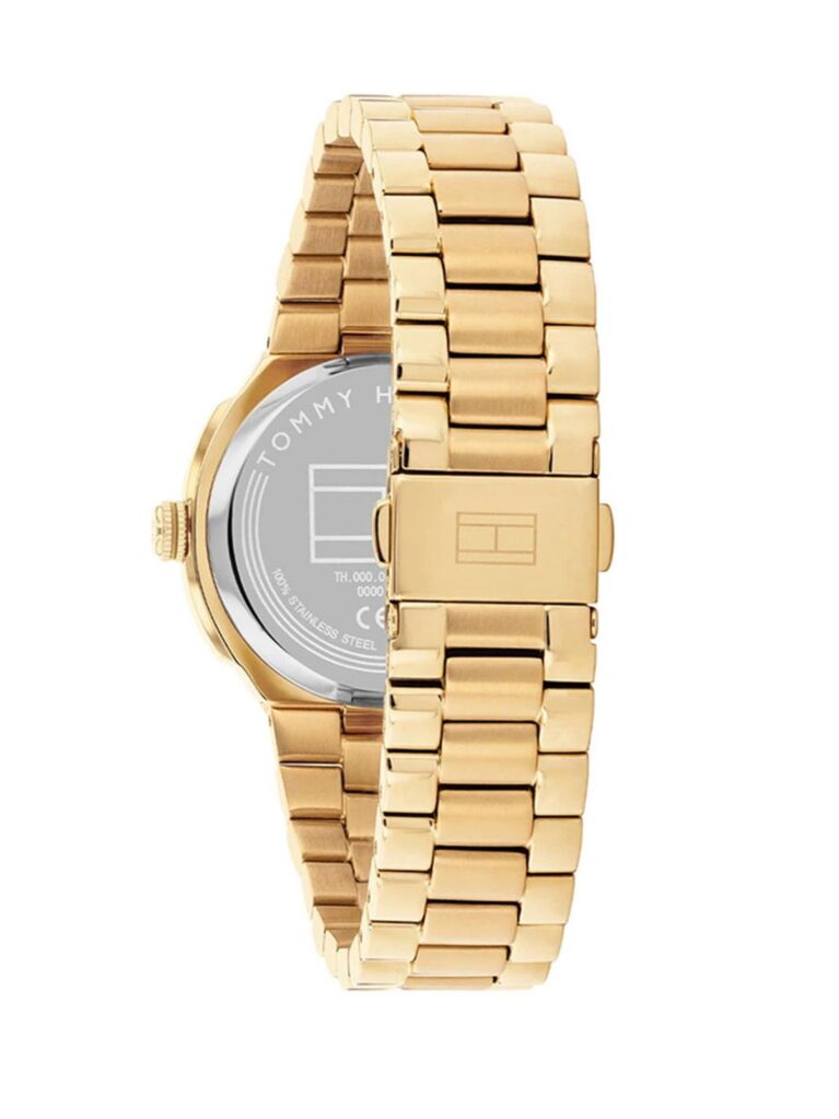 White Ionic Gold-Plated White Dial Bracelet Watch  Women