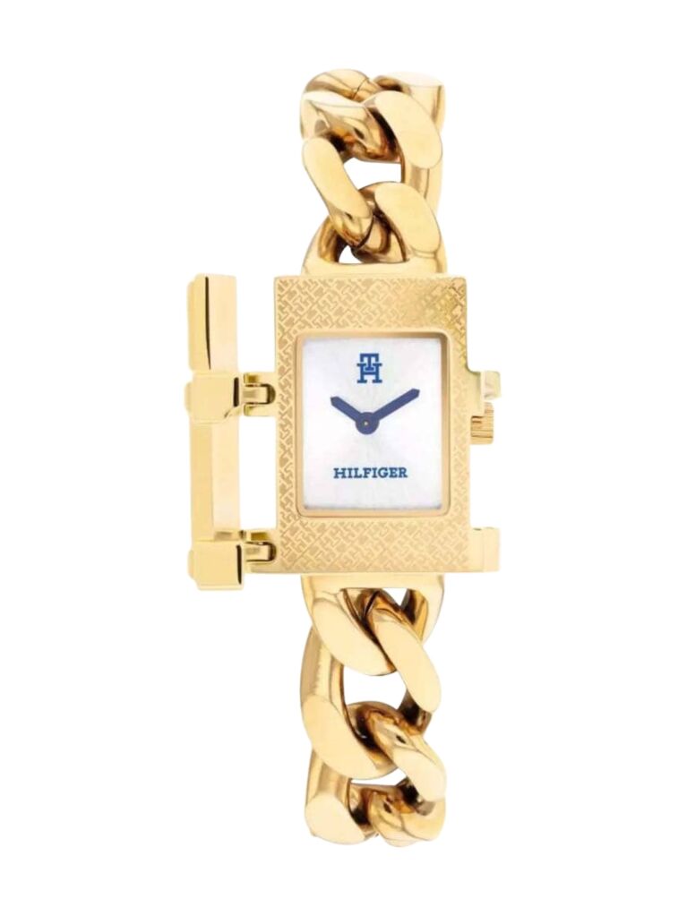 White Gold Plated Square Dial Watch  Women