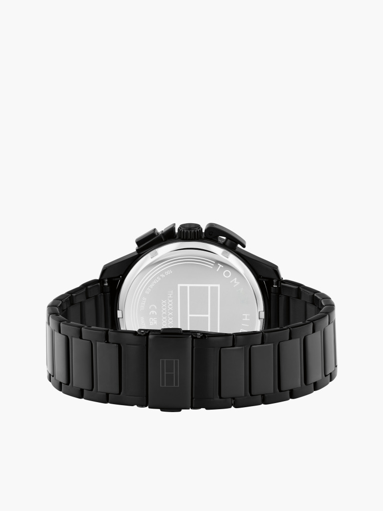 Black Black Ionic-Plated Stainless Steel Chronograph Watch  Men