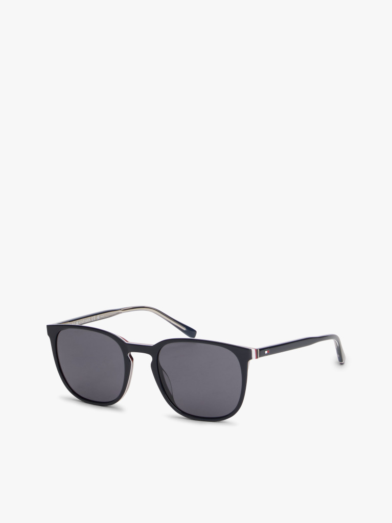 Blue Signature Tip Square Sunglasses  Men