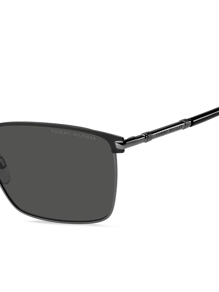 Μαύρο Modern Preppy Τετράγωνα Γυαλιά Ηλίου  Άνδρες