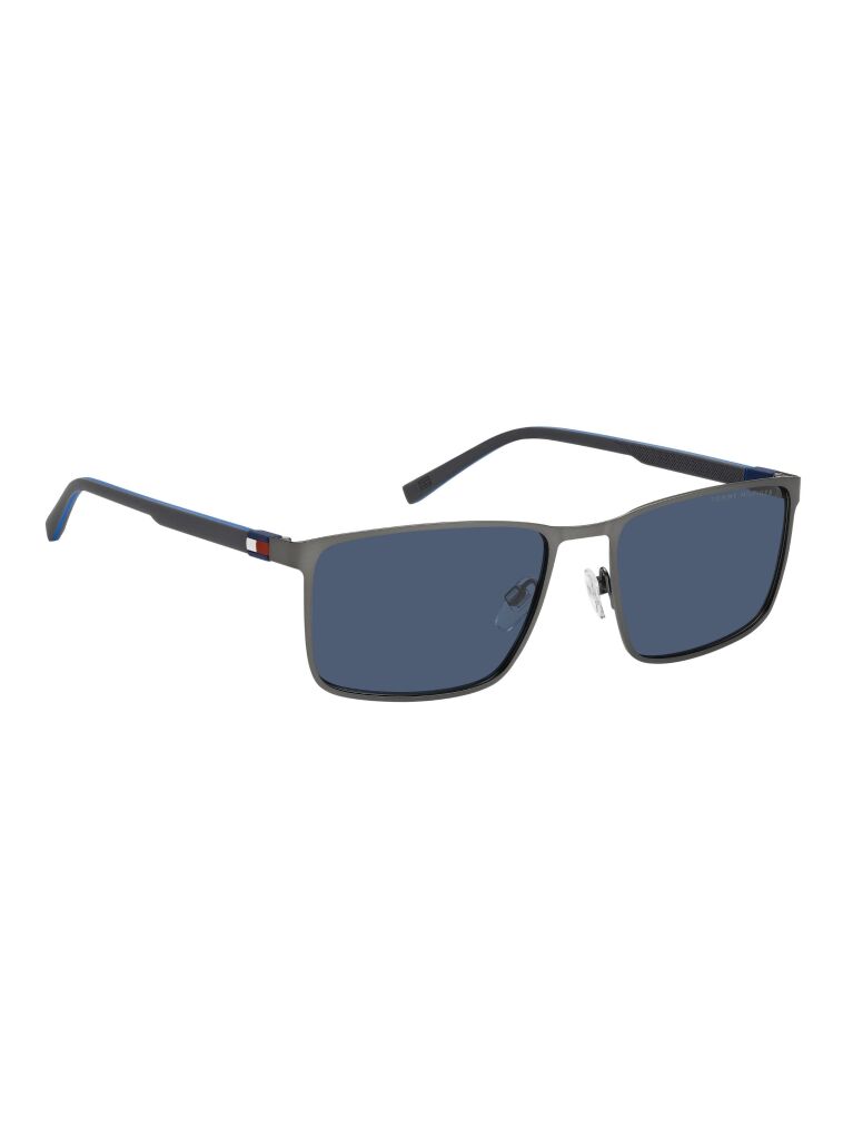 Grey Matte Rectangular Sunglasses  Men