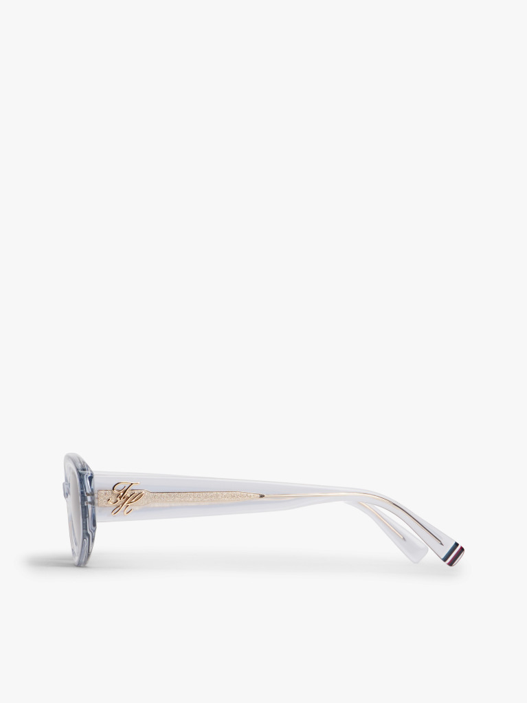 Blue Logo Plaque Oval Sunglasses  Women