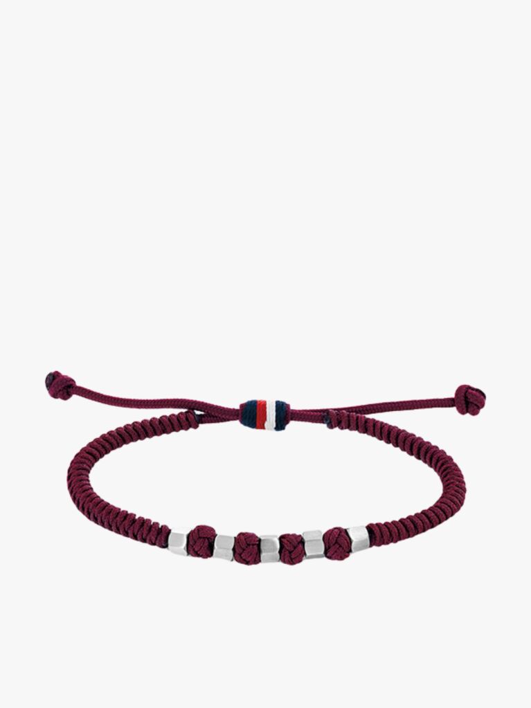 Red Red Adjustable Sliding Knot Bracelet  Men