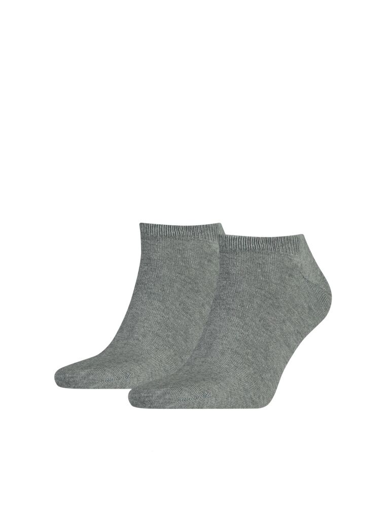 Grey 2-Pack Plain Trainer Socks  Men