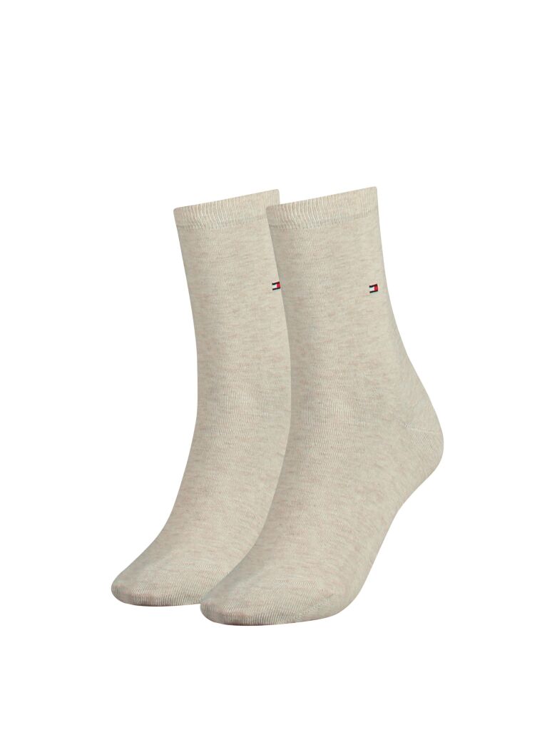 Beige 2-Pack Stretch Cotton Blend Socks  Women