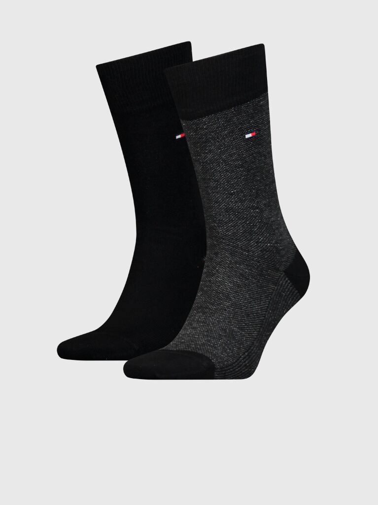 Black Tommy Hilfiger Men'S Classic Socks 2 Pack  Men