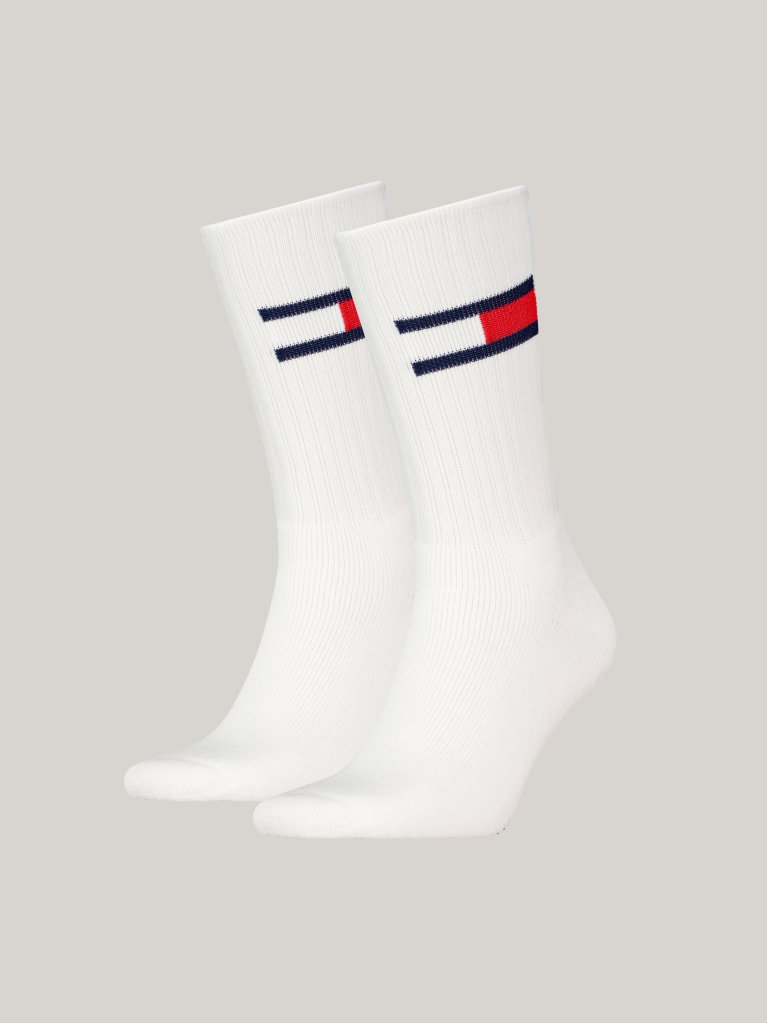 Άσπρο Unisex Κάλτσες Με Σημαία - 2 Ζεύγη  Unisex