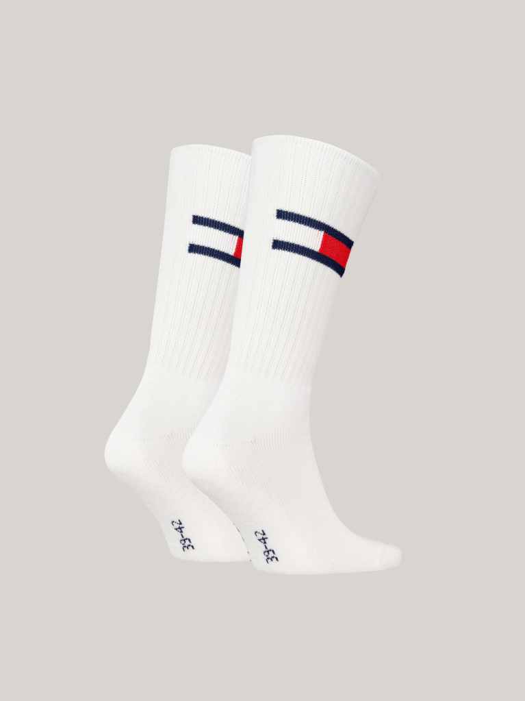 Άσπρο Unisex Κάλτσες Με Σημαία - 2 Ζεύγη  Unisex