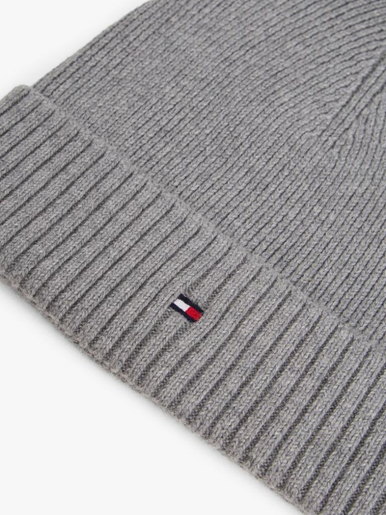 Γκρι Σκούφος Κασμίρ Με Σημαιάκι Hilfiger  Άνδρες