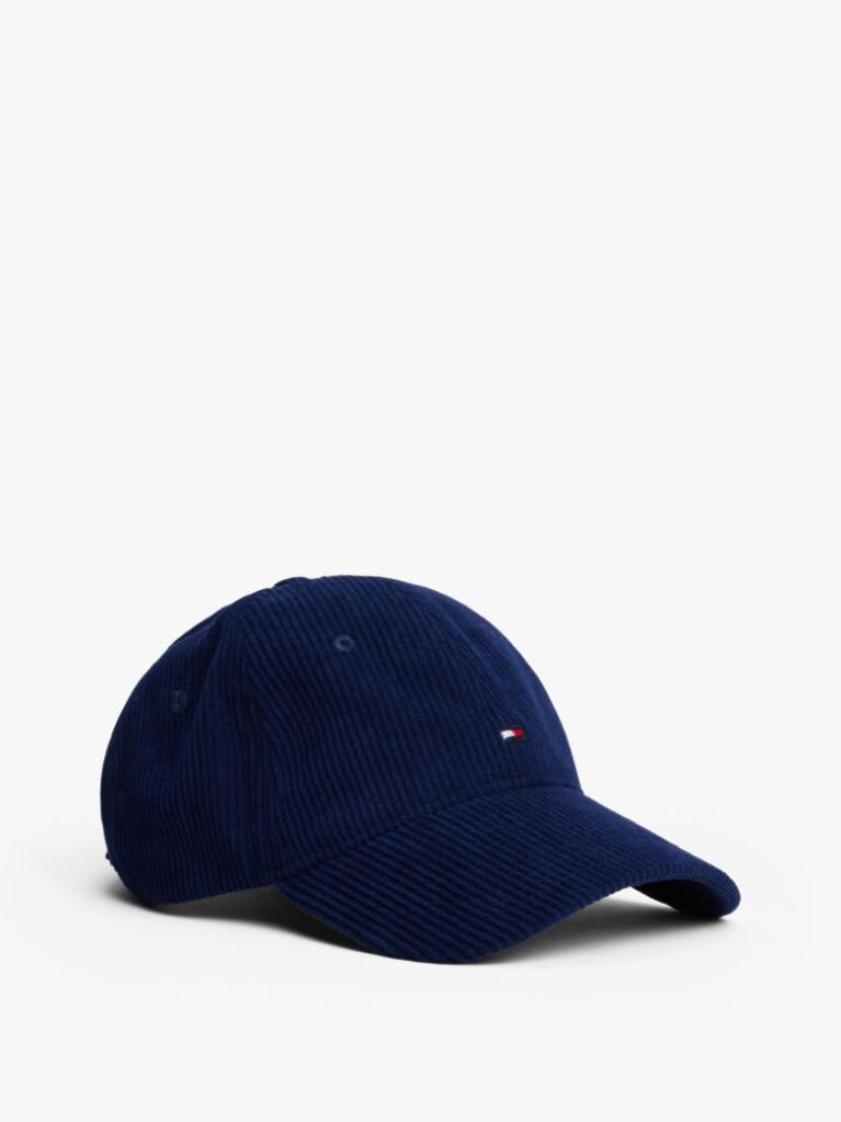 Blue Hilfiger Flag Corduroy Baseball Cap  Men