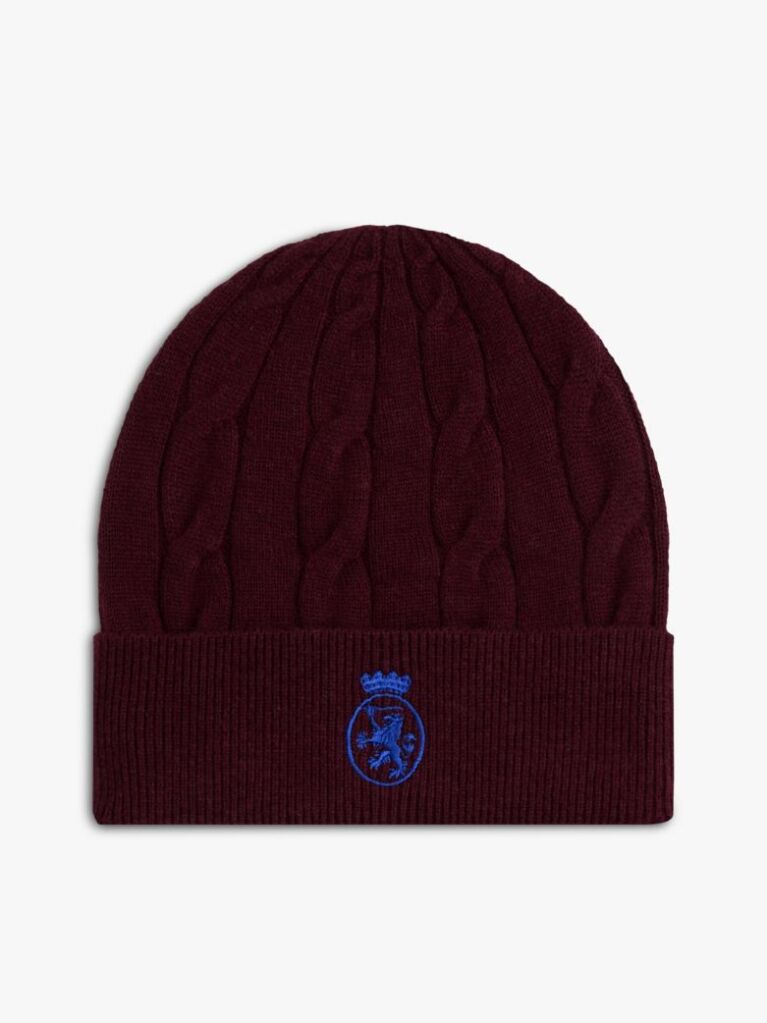 Red TH Crest Knit Beanie  Kids Unisex