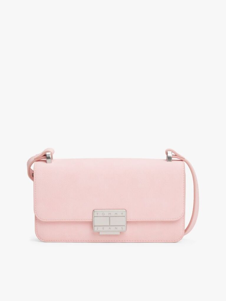 Pink Logo Plaque Flap Crossbody Bag  Women