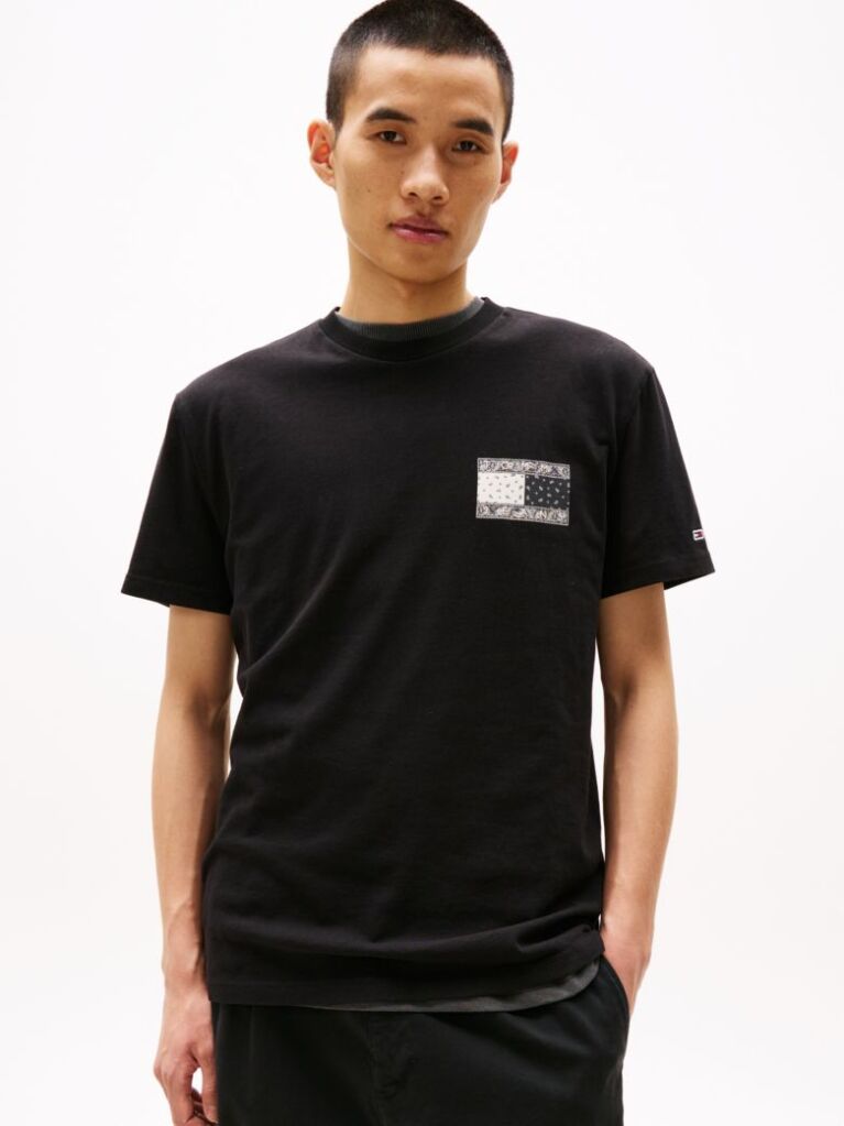 Black Paisley Back Logo T-Shirt  Men