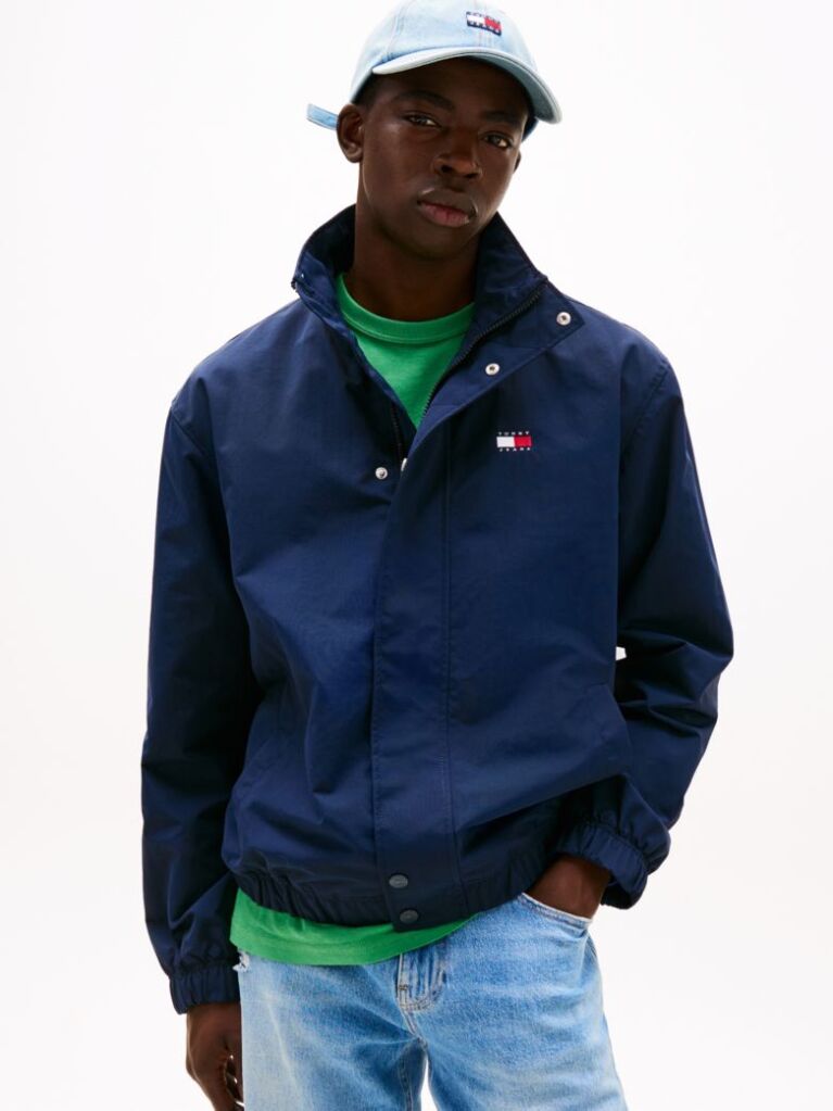 Blue Signature Colour-Blocked Collar Jacket  Men