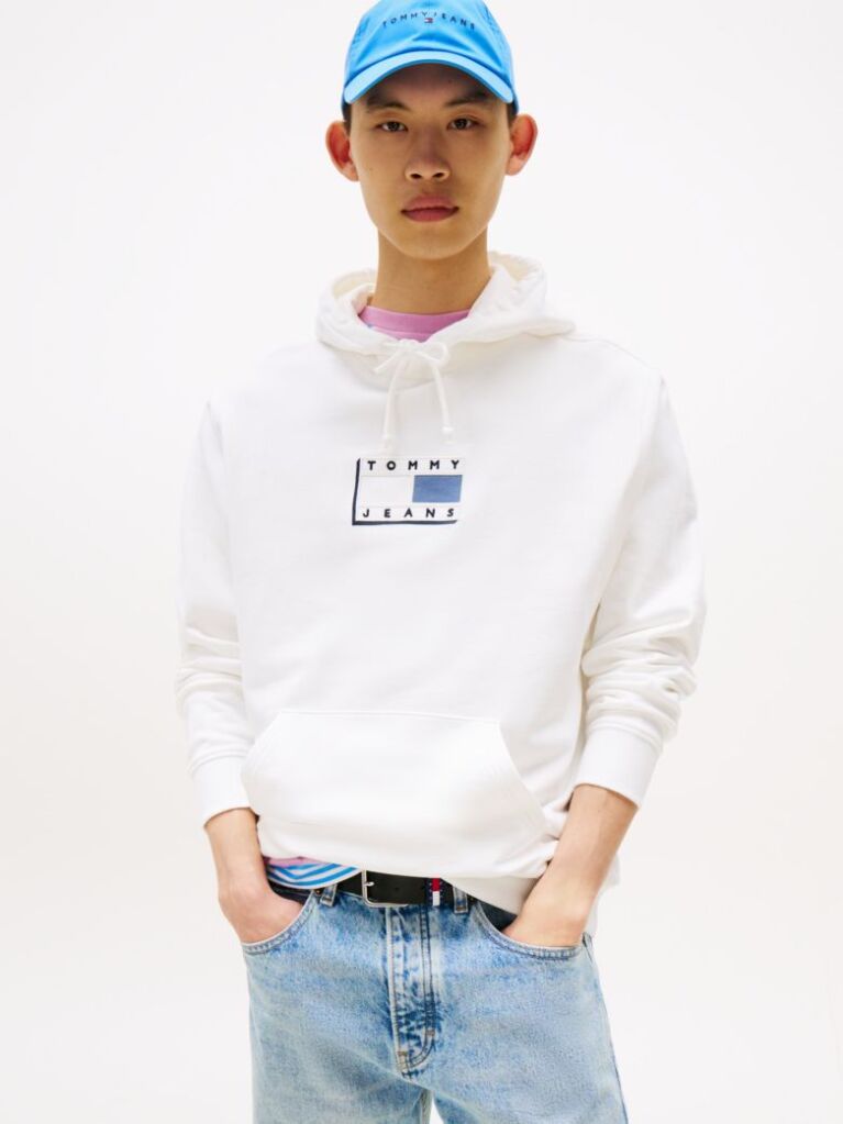 Άσπρο Hoody Με Λογότυπο  Άνδρες