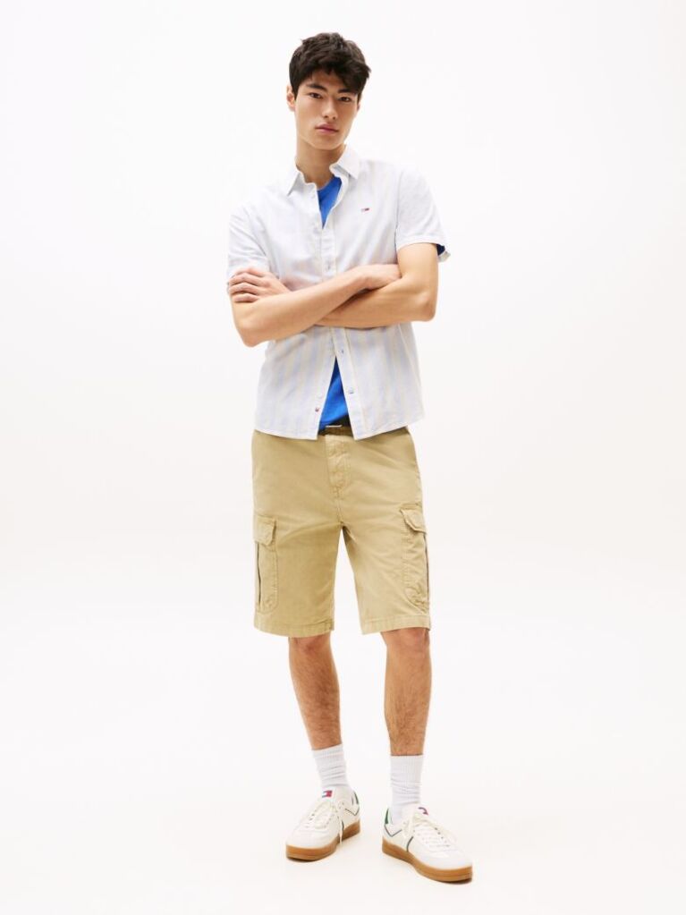 Beige Otis Straight Cargo Bermuda Shorts  Men