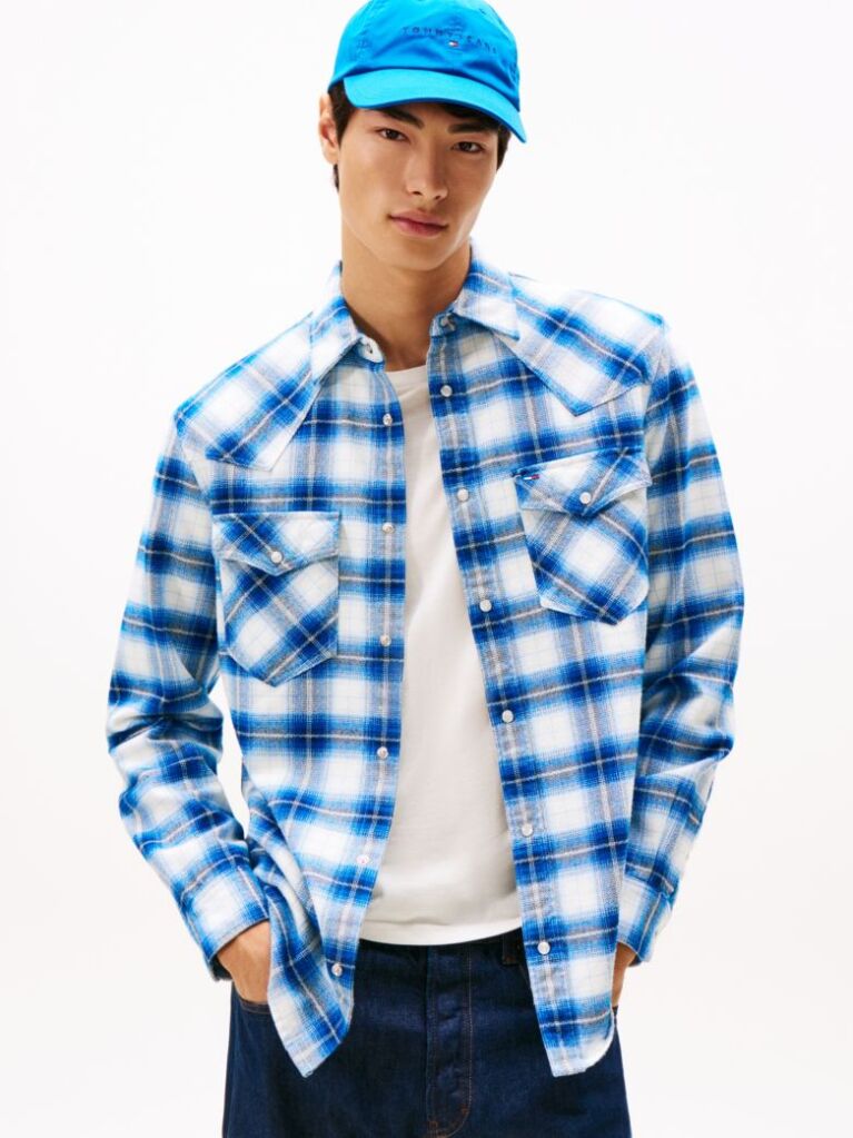 Multi Flannel Καρό Western Πουκάμισο Σε Κανονική Γραμμή  Άνδρες