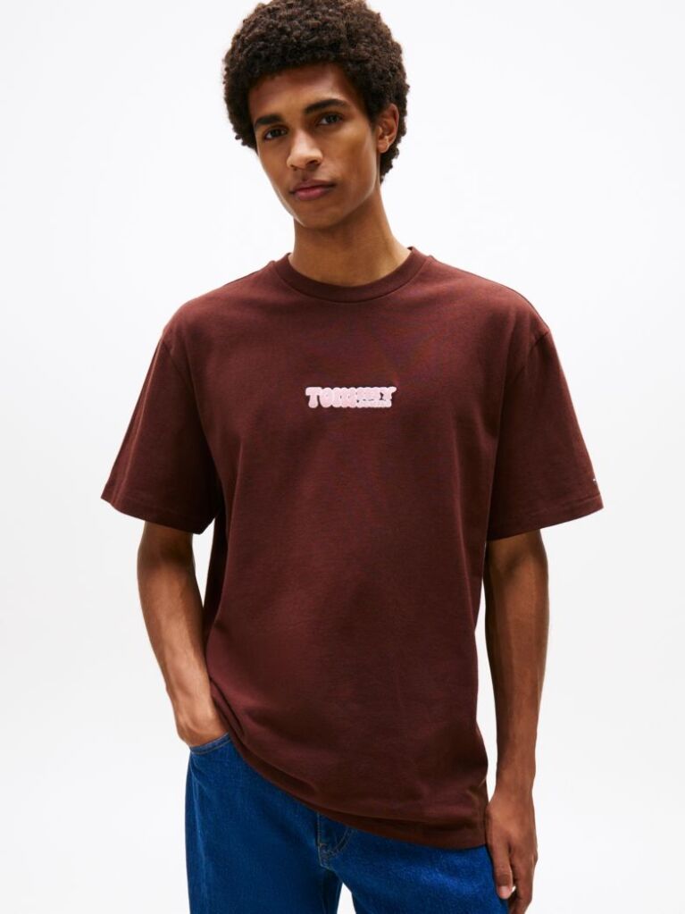 Brown Relaxed Font Play Tee  Men