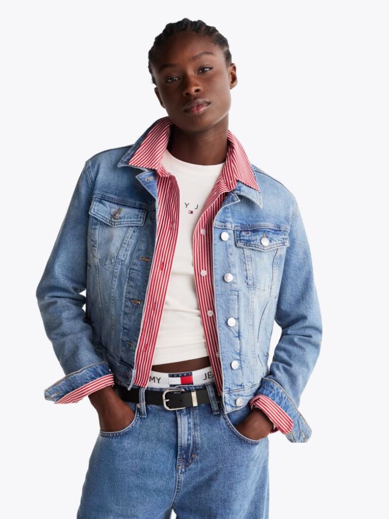 Denim Denim Trucker Τζάκετ Σε Στενή γραμμή  Γυναίκες