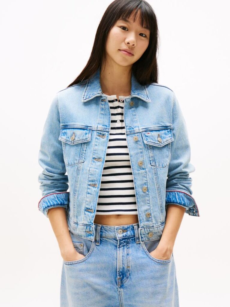 Denim Faded Regular Denim Trucker Jacket  Women