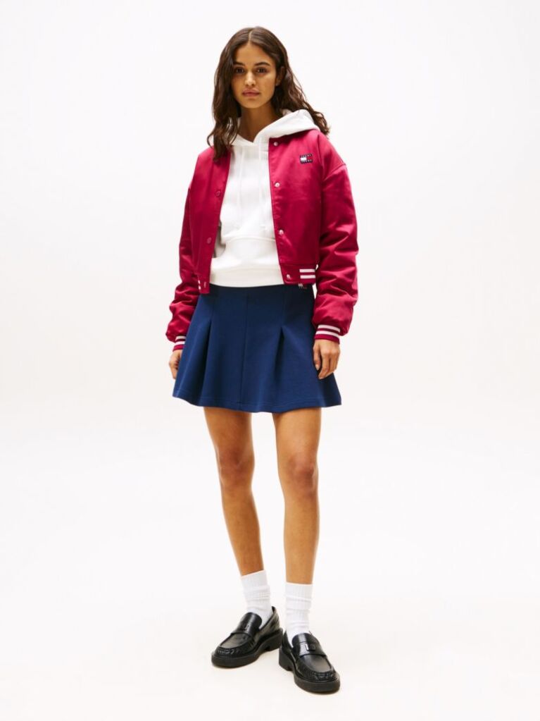 Blue Fit And Flare Mini Skirt  Women