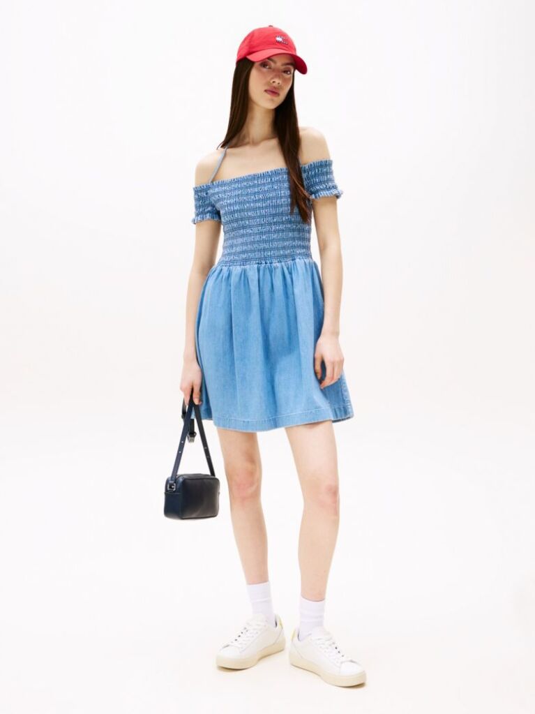 Denim Chambray Εβαζέ Μίνι Φόρεμα  Γυναίκες