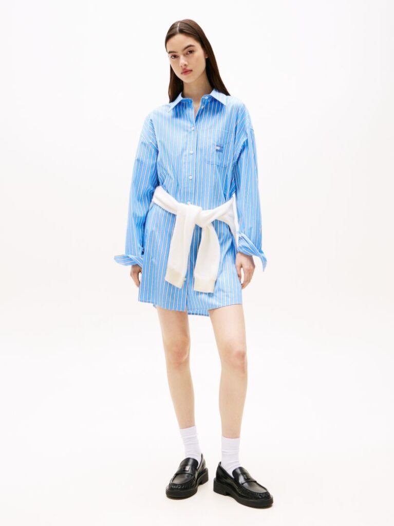 Multi Oversized Μίνι Φόρεμα Σε Στιλ Πουκαμίσας  Γυναίκες