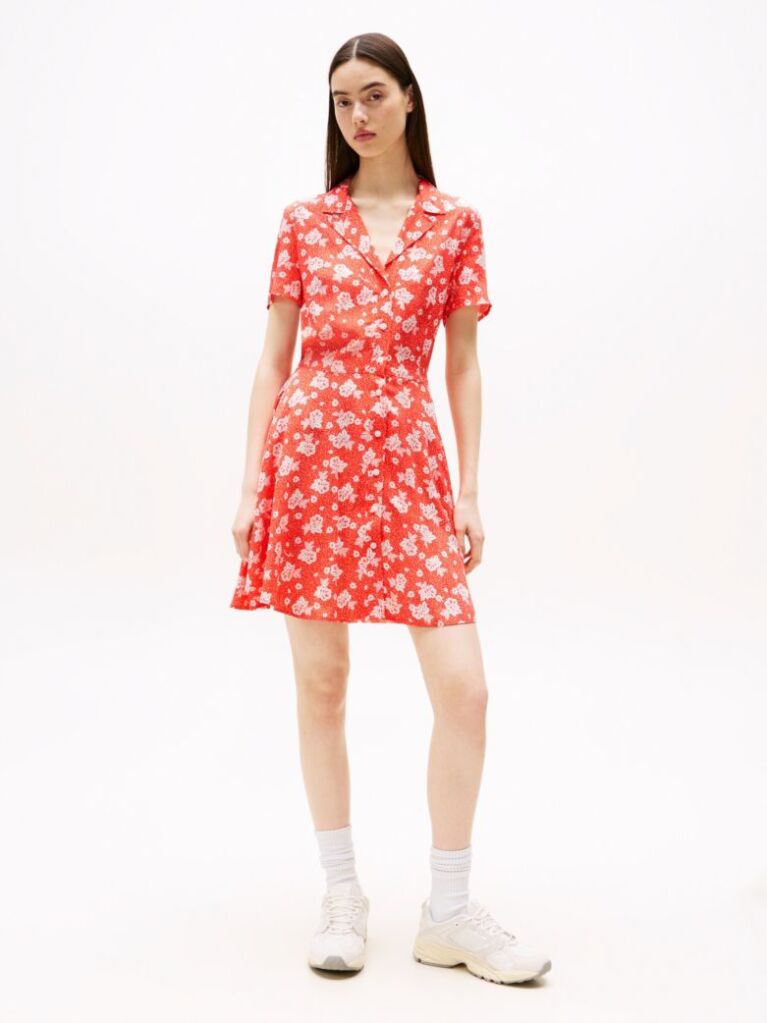 Multi Floral Print Slim Mini Dress  Women