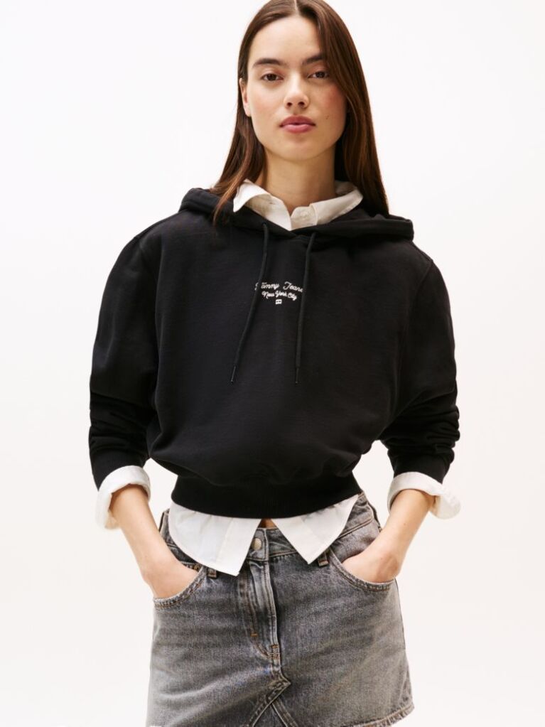Μαύρο Essential Hoodie Με Λογότυπο  Γυναίκες