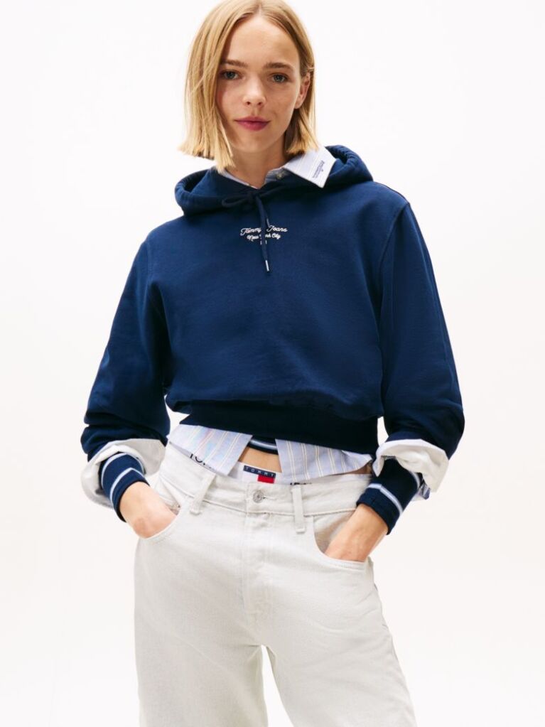 Μπλε Essential Hoodie Με Λογότυπο  Γυναίκες