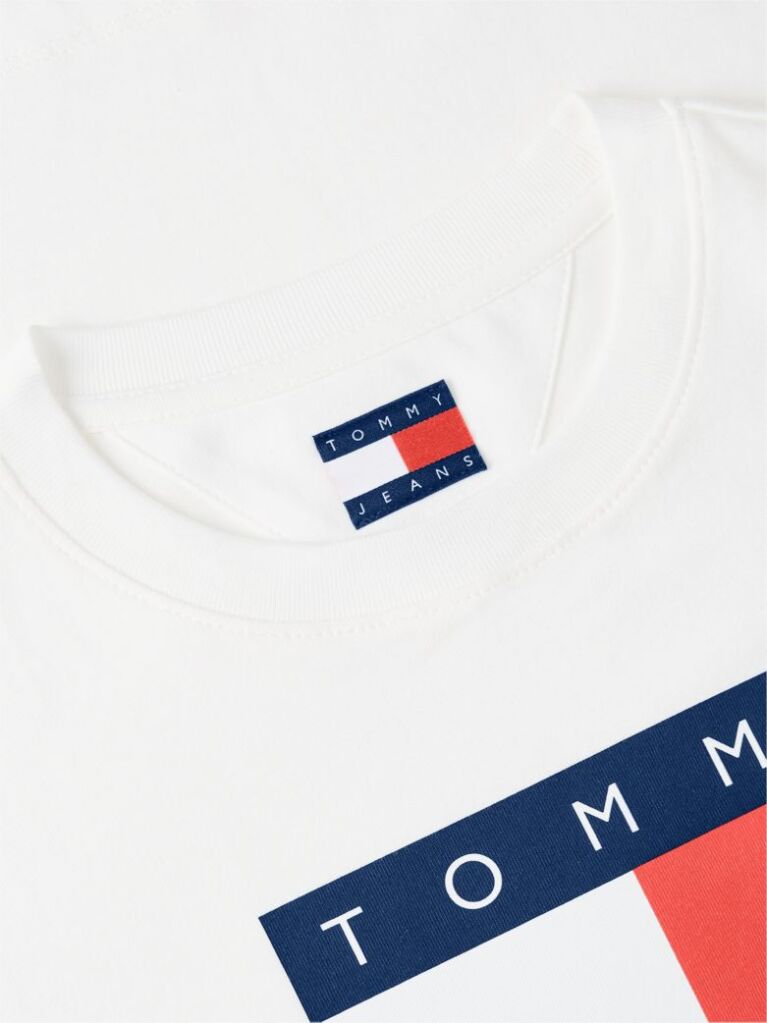Άσπρο T-Shirt Με Tonal Σημαιάκι  Γυναίκες