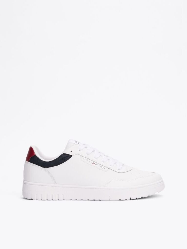 Άσπρο Basketball Sneakers Με Μίξη Υφών  Άνδρες