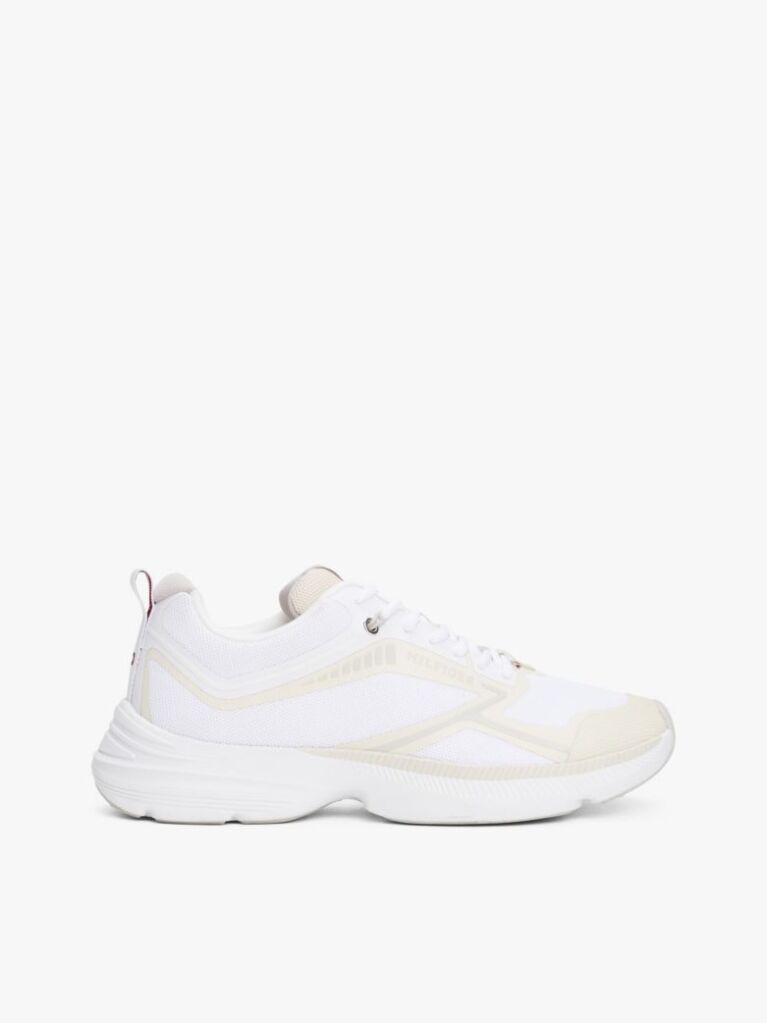 White Modern Runner Logo Trainers  Men
