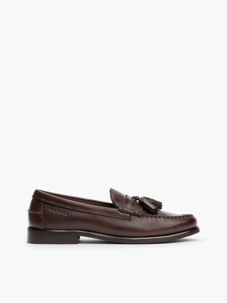 Καφέ Δερμάτινα Loafers Με Λεπτομέρεια  Άνδρες